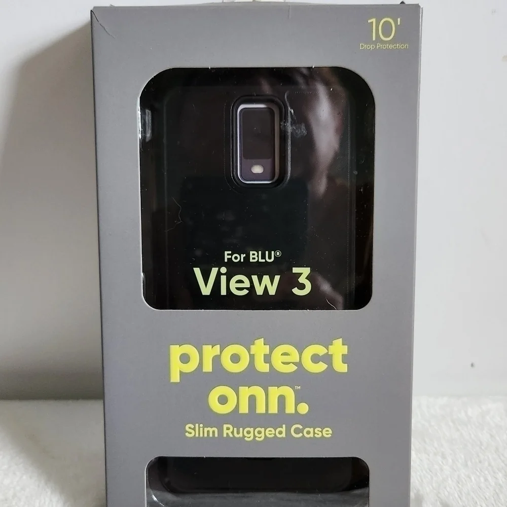 Protect Onn. BLU View 3 Black Slim Rugged Phone Case
